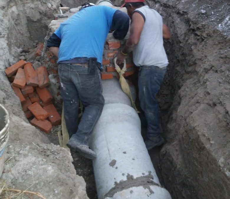 Indroducen drenaje en San Mateo Ixtacalco, Cuautitlán